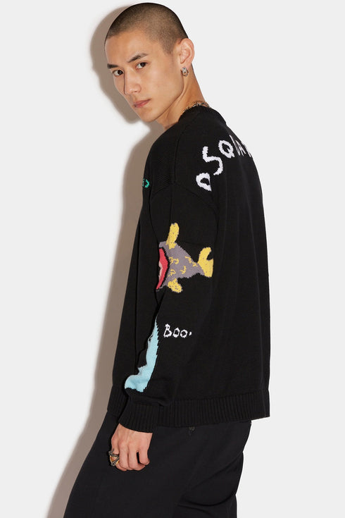 DSQUARED2 Mini Leaf Sweater Mens Apparel - Mens Apparel